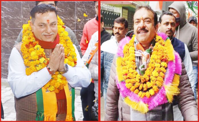 भाजपा प्रत्यशी दीपक बाली और कांग्रेस प्रत्याशी संदीप सहगल