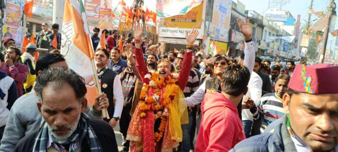 कांग्रेस मेयर प्रत्याशी संदीप सहगल की आशीर्वाद यात्रा