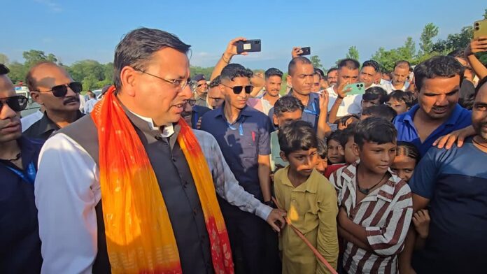 बरसात में विकास की उड़ान भरते दिखे मुख्यमंत्री धामी