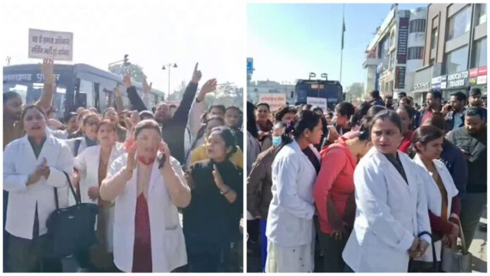 नर्सिंग छात्रों की न्याय पुकार से राजधानी की सड़कें गरमीं