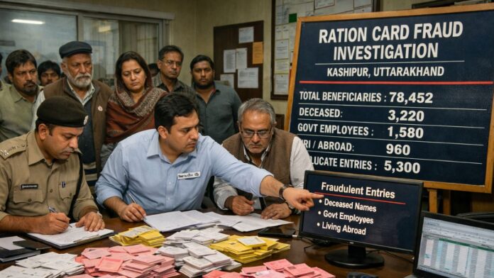 राशन घोटाले की परतें खुलीं, जांच में उजागर हजारों फर्जी नाम