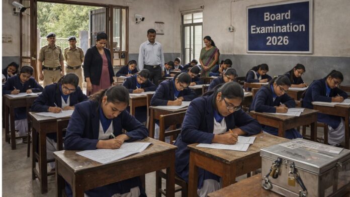 सख्त निगरानी में आत्मविश्वास से परीक्षा देते छात्र(प्रतीकात्मक चित्र)