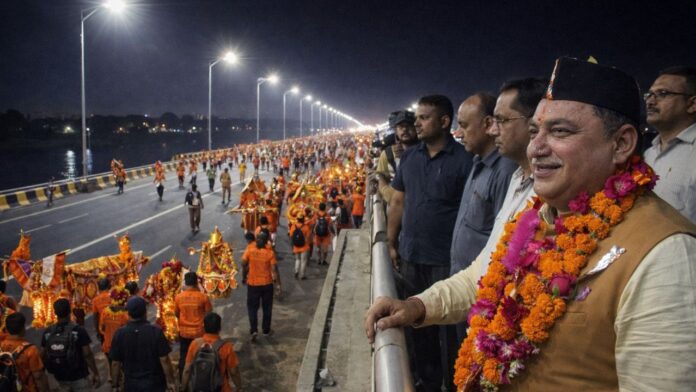 ढेला पुल पर रोशनी से सुरक्षित हुई शिव भक्तों की यात्रा(प्रतीकात्मक चित्र)