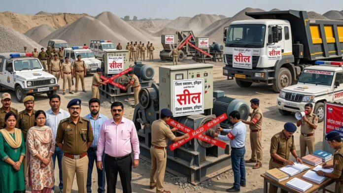 अवैध खनन पर सख्त कार्रवाई में 14 स्टोन क्रेशर सीज