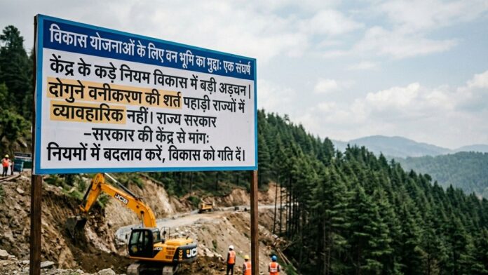 विकास की राह में रोड़ा बने कड़े वन नियम, बदलाव की मांग।