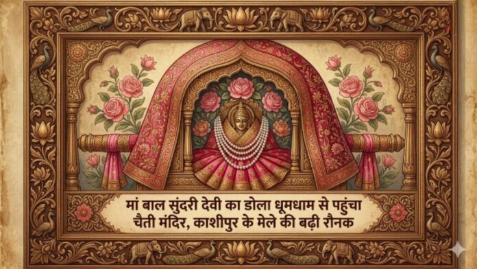 भक्ति के महाकुंभ में झूमते श्रद्धालु और माँ की दिव्य पालकी