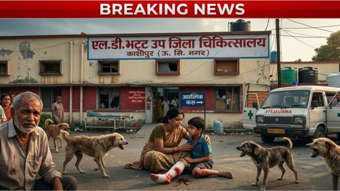 खस्ताहाल एलडी भट्ट अस्पताल: कुत्तों का आतंक और बेबस मरीजों की जान।(प्रतीकात्मक चित्र)