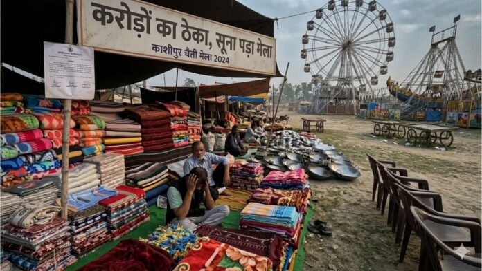 सजी दुकानें और खाली कुर्सियां चैती मेले में ग्राहकों का मूक इंतजार