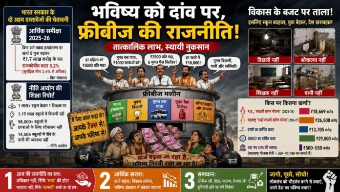 वोट की खातिर गिरवी रखा देश का उज्ज्वल भविष्य।