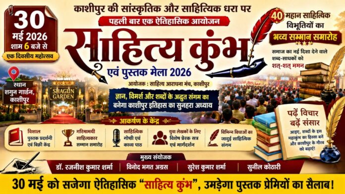 शब्दों के भव्य महाकुंभ में सजेगा काशीपुर के गौरवशाली साहित्यकारों का सम्मान।