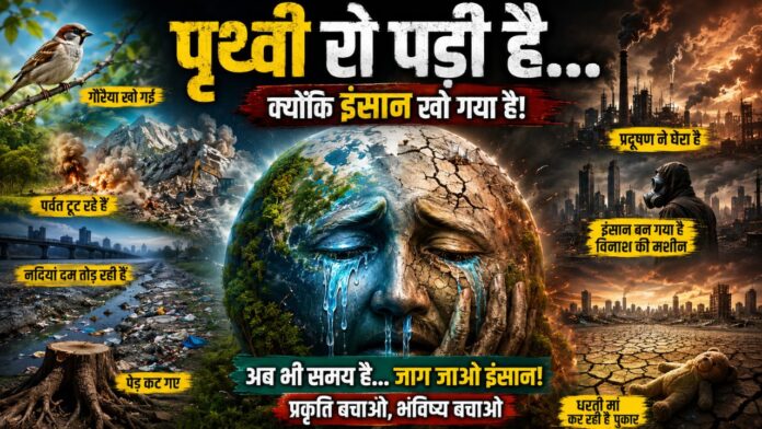 सूखे पेड़ों और बेजान वादियों में तब्दील होती हमारी धरती मां