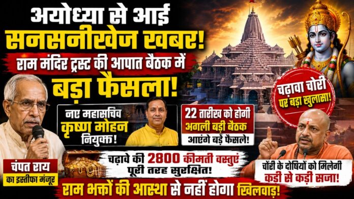 रामलला दरबार में चोरी के बाद ट्रस्ट ने लिया ऐतिहासिक फैसला
