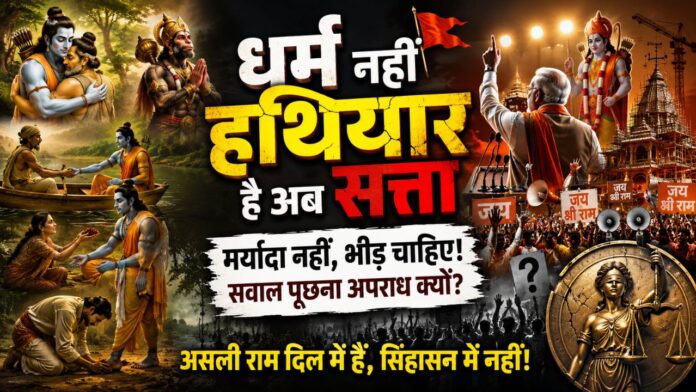 धर्म नहीं, सत्ता की भूख ने मर्यादा को बनाया चुनावी हथियार।