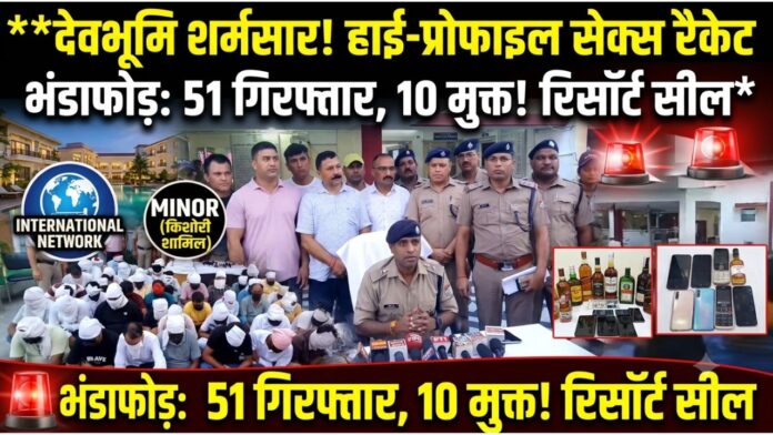 अय्याशी का साम्राज्य ध्वस्त 51 आरोपी गिरफ्तार