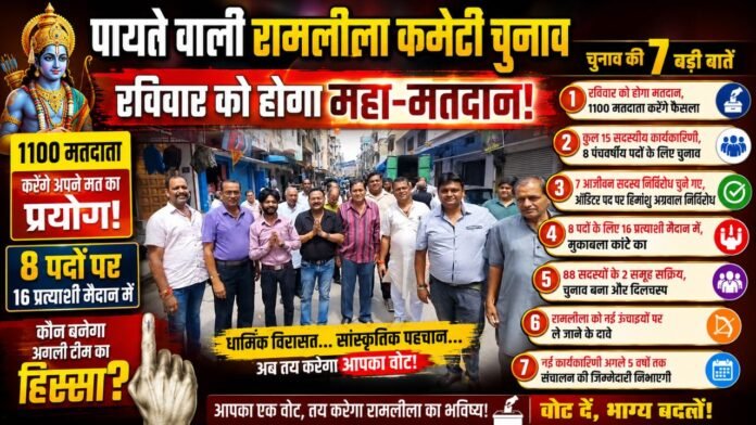 पायते वाली रामलीला चुनाव में जीत के लिए जुटे प्रत्याशी और समर्थक
